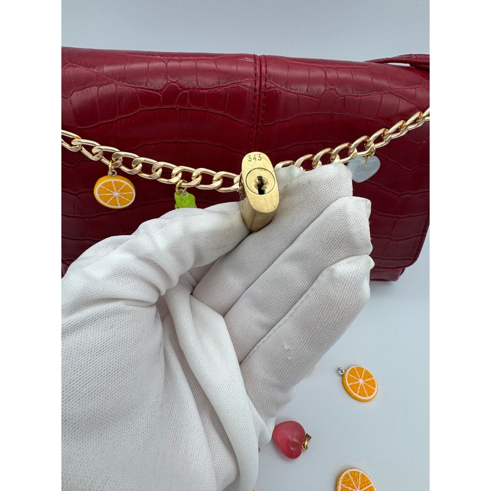 authentic Louis Vuitton padlock & no brand stainless chain repurposed bag charm - Picture 8 of 10